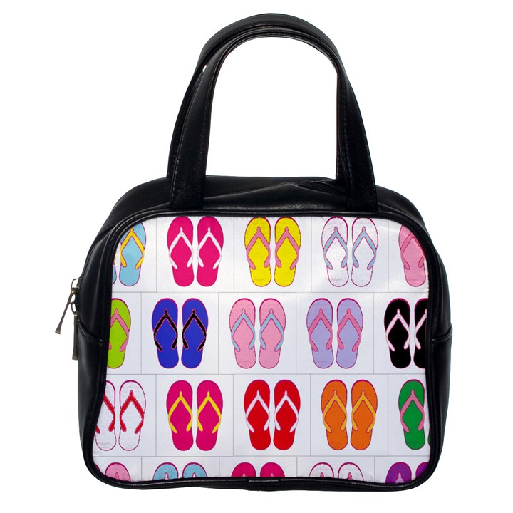 Flip Flop Collage Classic Handbag (One Side)