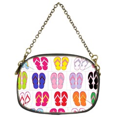 Flip Flop Collage Chain Purse (one Side)