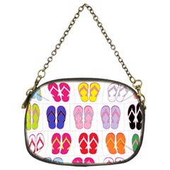 Flip Flop Collage Chain Purse (two Sided)  by StuffOrSomething