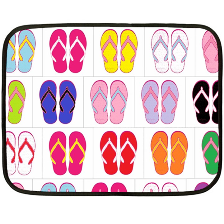 Flip Flop Collage Mini Fleece Blanket (Two Sided)