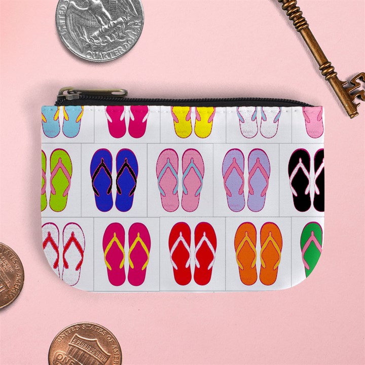 Flip Flop Collage Coin Change Purse