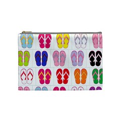 Flip Flop Collage Cosmetic Bag (medium) by StuffOrSomething