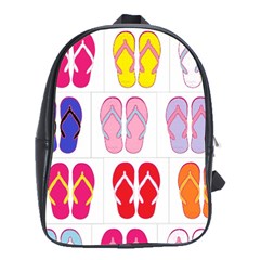 Flip Flop Collage School Bag (large) by StuffOrSomething