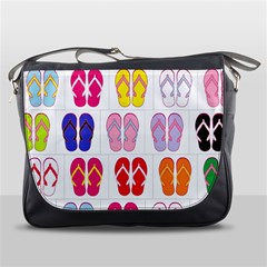 Flip Flop Collage Messenger Bag