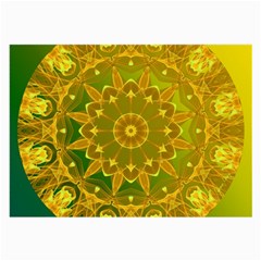 Yellow Green Abstract Wheel Of Fire Glasses Cloth (large) by DianeClancy