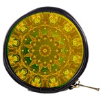 Yellow Green Abstract Wheel Of Fire Mini Makeup Case Front