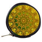 Yellow Green Abstract Wheel Of Fire Mini Makeup Case Back