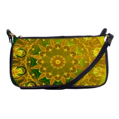 Yellow Green Abstract Wheel Of Fire Evening Bag by DianeClancy