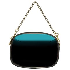 Black And Aqua Chain Purse (one Side)