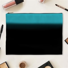 Black And Aqua Cosmetic Bag (xl)