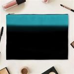 Black And Aqua Cosmetic Bag (XL) Front