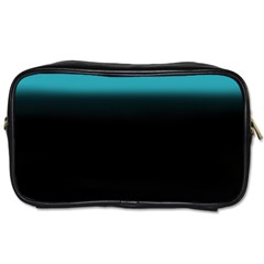 Black And Aqua Travel Toiletry Bag (one Side)