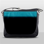 Black And Aqua Messenger Bag Front