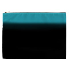 Black And Aqua Cosmetic Bag (xxl)