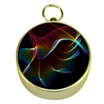 Imagine, Through The Abstract Rainbow Veil Gold Compass Front