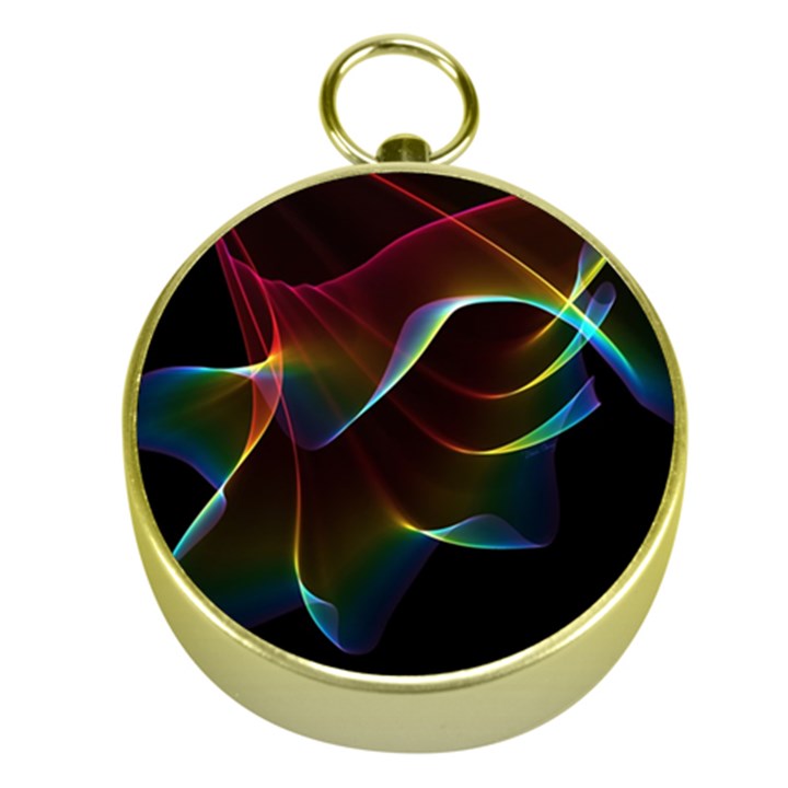 Imagine, Through The Abstract Rainbow Veil Gold Compass