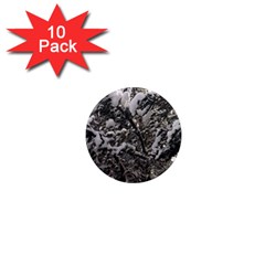 Snowy Trees 1  Mini Button Magnet (10 Pack) by DmitrysTravels