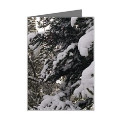 Snowy Trees Mini Greeting Card by DmitrysTravels