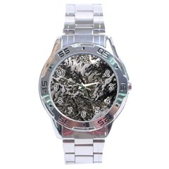 Snowy Trees Stainless Steel Watch