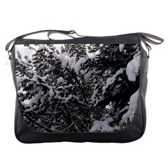 Snowy Trees Messenger Bag by DmitrysTravels