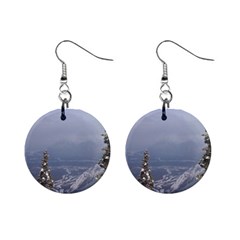 Trees Mini Button Earrings by DmitrysTravels