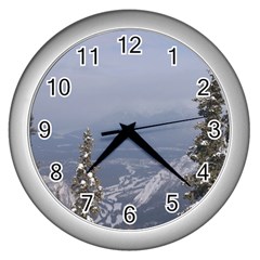 Trees Wall Clock (silver) by DmitrysTravels