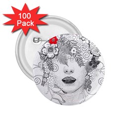 Flower Child 2 25  Button (100 Pack) by StuffOrSomething