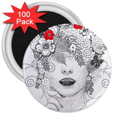 Flower Child 3  Button Magnet (100 Pack) by StuffOrSomething