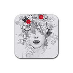 Flower Child Drink Coaster (square) by StuffOrSomething