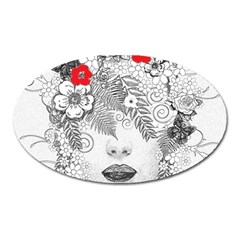 Flower Child Magnet (oval) by StuffOrSomething