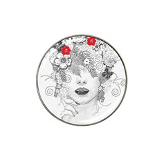 Flower Child Golf Ball Marker (for Hat Clip) by StuffOrSomething