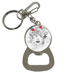 Flower Child Bottle Opener Key Chain by StuffOrSomething