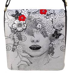 Flower Child Flap Closure Messenger Bag (small)