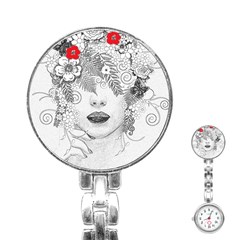 Flower Child Stainless Steel Nurses Watch by StuffOrSomething