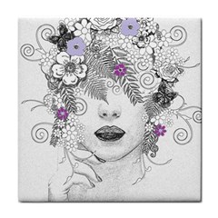 Flower Child Of Hope Ceramic Tile by FunWithFibro