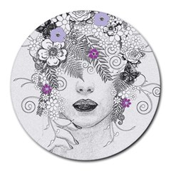 Flower Child Of Hope 8  Mouse Pad (round) by FunWithFibro