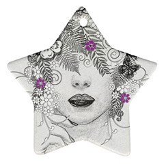 Flower Child Of Hope Star Ornament by FunWithFibro