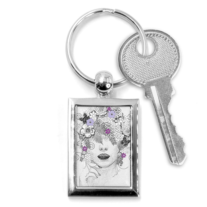 Flower Child Of Hope Key Chain (Rectangle)