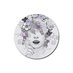 Flower Child Of Hope Drink Coaster (round) by FunWithFibro