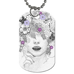 Flower Child Of Hope Dog Tag (two-sided)  by FunWithFibro