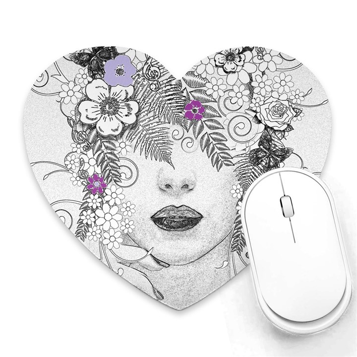 Flower Child Of Hope Mouse Pad (Heart)