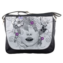 Flower Child Of Hope Messenger Bag by FunWithFibro