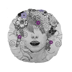 Flower Child Of Hope 15  Premium Round Cushion  by FunWithFibro