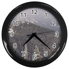 Mountains Wall Clock (black) by DmitrysTravels