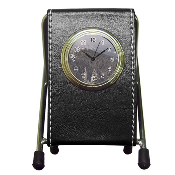 Mountains Stationery Holder Clock