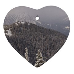 Mountains Heart Ornament (two Sides)