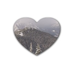 Mountains Drink Coasters 4 Pack (heart)  by DmitrysTravels