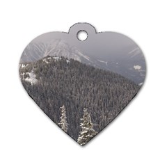 Mountains Dog Tag Heart (one Sided)  by DmitrysTravels