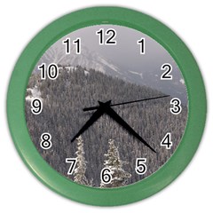 Mountains Wall Clock (color) by DmitrysTravels