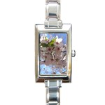 Sakura Rectangular Italian Charm Watch Front